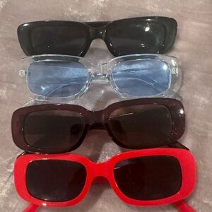 4 Pack Of Trendy Small Sunglasses
